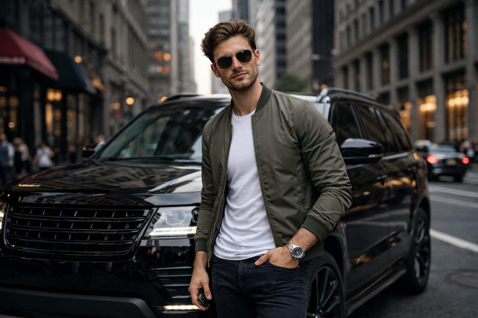 Luxury black SUV Chicago